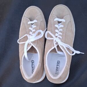 Lands' End Tan Suede Sneakers